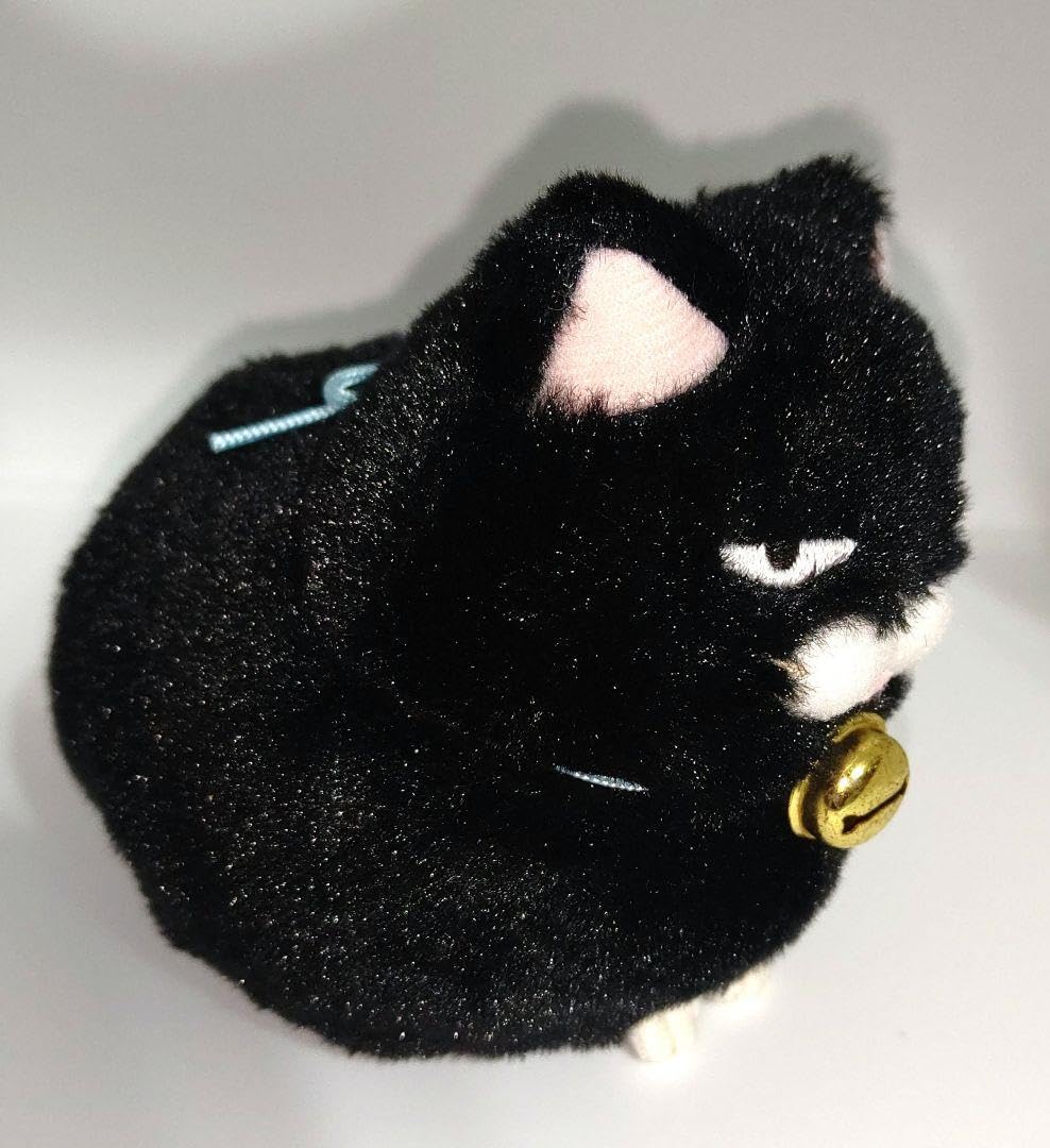 Amazon.co.jp: ひげまんじゅう鈴ぬいぐるみ 黒豆 黒猫 ネコマスコット